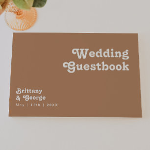Plage Retro Livre d'or Mariage brun