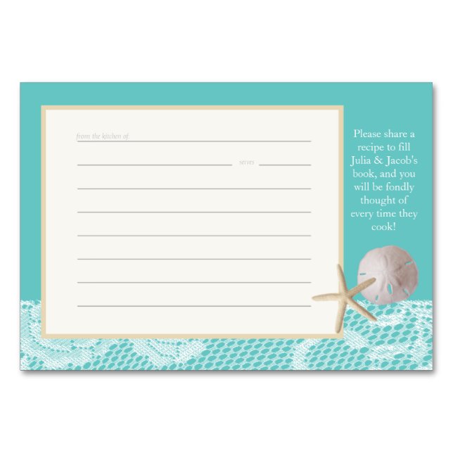 Plage Romance Aqua Recette Carte (Devant)