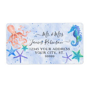 Plage Rouge Octopus Seahorse Starfish Baby shower