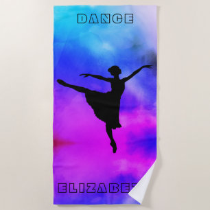 Plage Salle de bain Ballerina Aquarelle Serviette de pla