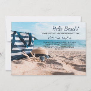 Plage Scène Bachelorette Invitations