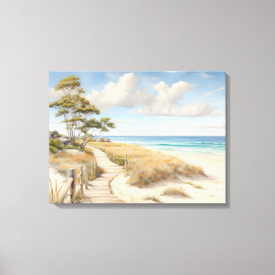 Plage Scène Toile Mur Art