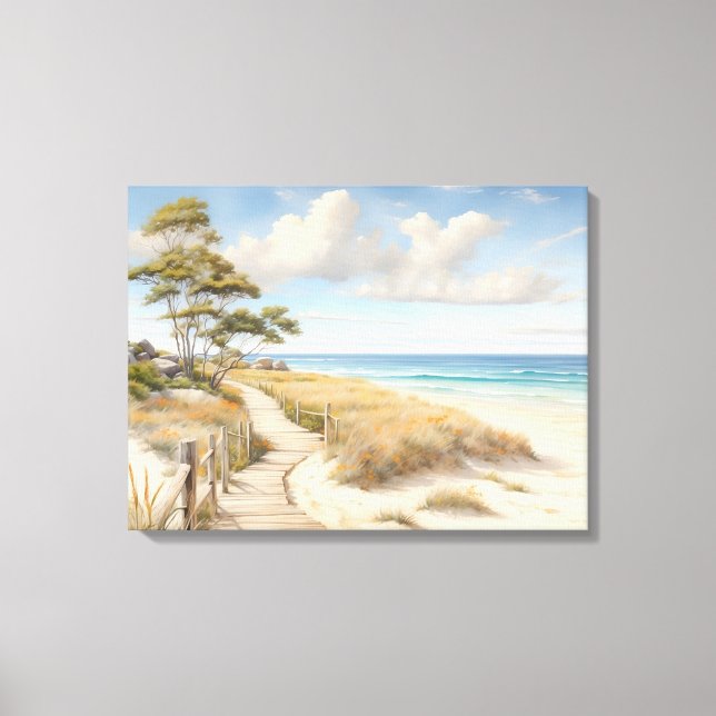 Plage Scène Toile Mur Art (Recto)
