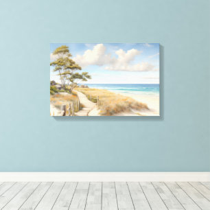Plage Scène Toile Mur Art
