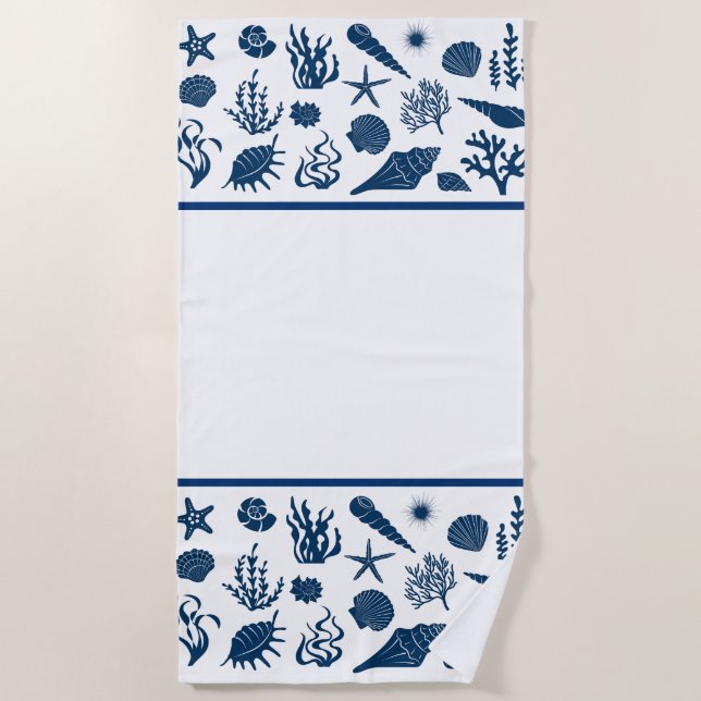 Plage Serviette de plage—Coques (Devant)