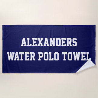 Plage Serviette d'équipe de natation de polo d'eau de