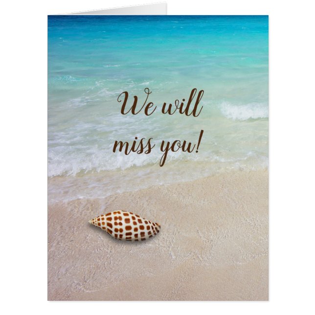 Plage Shell Océan Éliminer la carte personnalisée  (Devant)