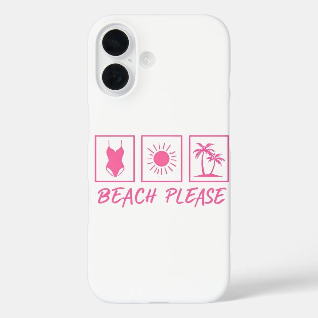 Plage S'il vous plaît coque iphone (Verso)