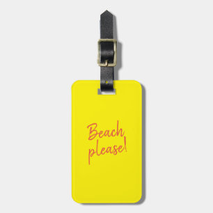 Plage s'il vous plaît - étiquette bagage