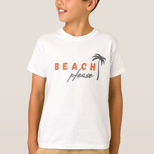 plage, s'il vous plaît. T-shirt pour enfants (Devant)