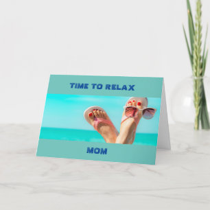***PLAGE SOUHAITS D'ANNIVERSAIRE** CARTE "MOM"