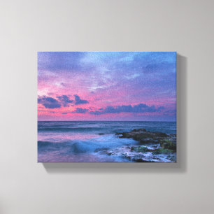 Plage Sunset toile étirée Impression