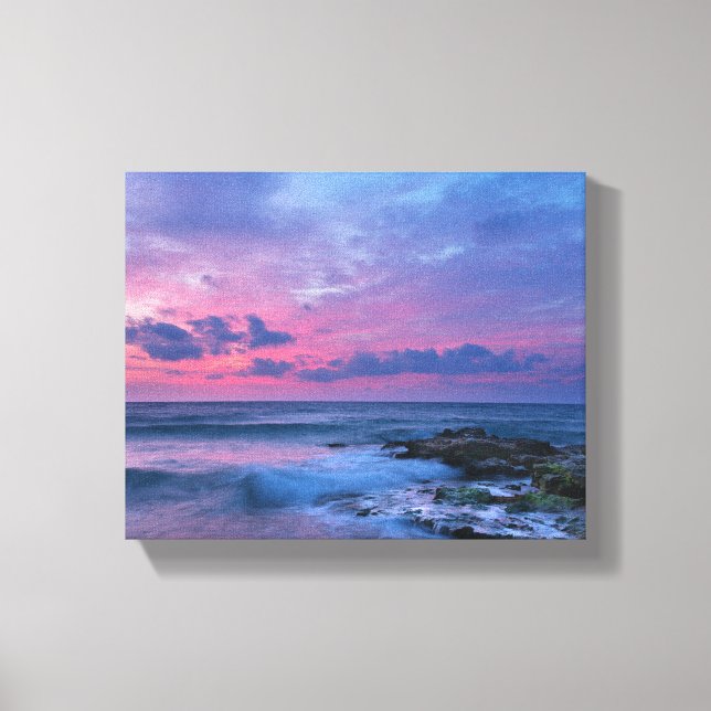 Plage Sunset toile étirée Impression (Recto)