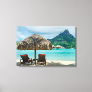 Plage sur toile Bora Bora
