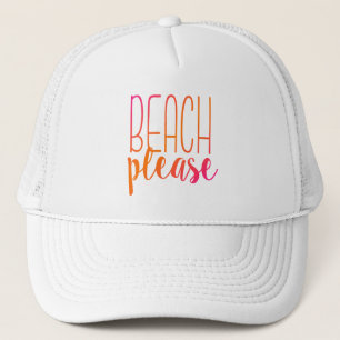 Plage svp casquette rose et orange de d'Ombre de