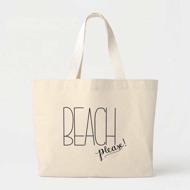 Plage svp ! Sac fourre-tout à plage (Devant)