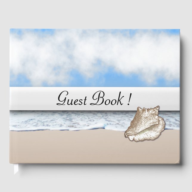 Plage Thème Personnalisé Livre D'Invités (Recto)