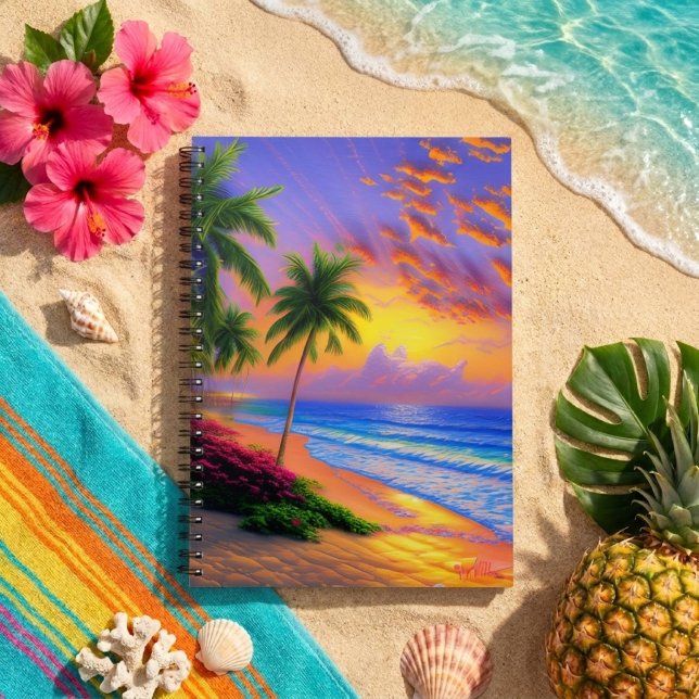 Plage tropicale, Carnet Ocean Sunset (Créateur téléchargé)