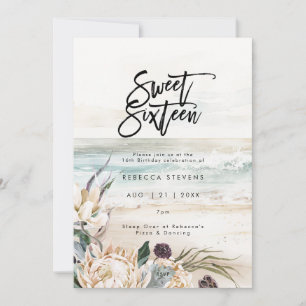 plage tropicale protéa doux 16 invitation