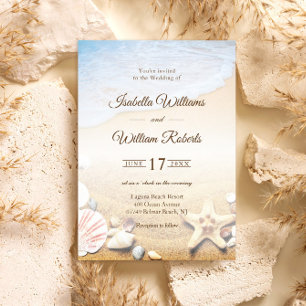 Plage tropicale Starfish Mariage Invitation