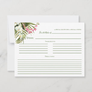 Plage tropicale verte Rose Floral Recettes Cartes