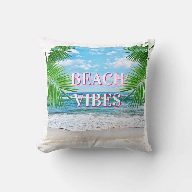 Plage Vibes Lance Oreiller (Recto)