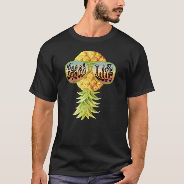 Plage vie à l'envers ananas T-shirt Débardeur (Devant)