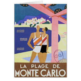 Plage vintage de Monte Carlo