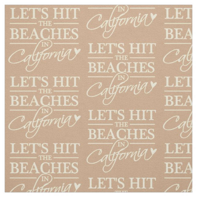 PLAGES DE CALIFORNIE Tissu de couleur personnalisé (Échantillon)