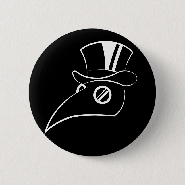 Plague Doctor 2 Inch Round Button (Front)
