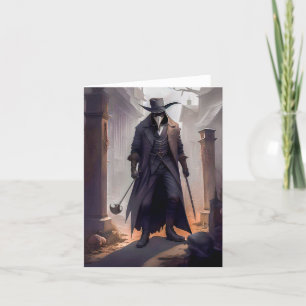 "Plague Doctor" Blank Greeting Card