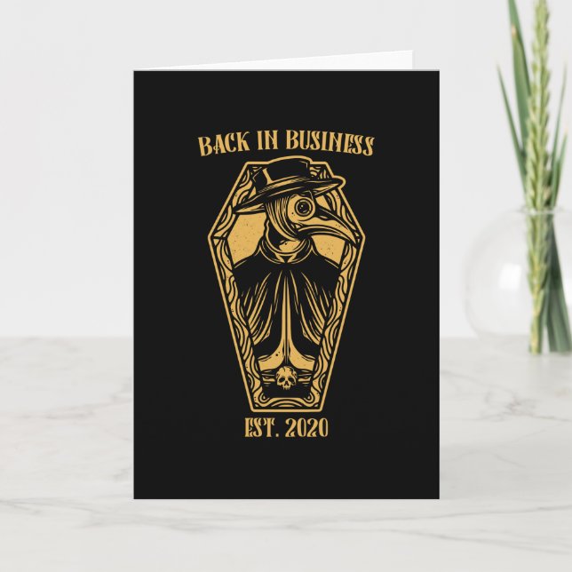 Plague Doctor Funny Medic Gift Card (Front)