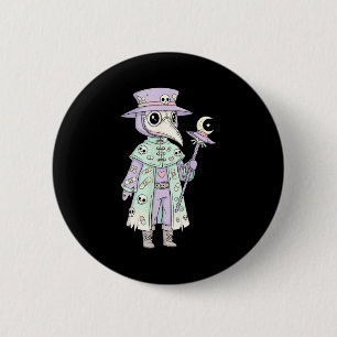 Plague Doctor Gothic Pastel Cute Moth Face Mask Oc 2 Inch Round Button