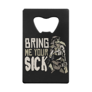 Plague Doctor Halloween Scary Gothic Gift Credit Card Bottle Opener