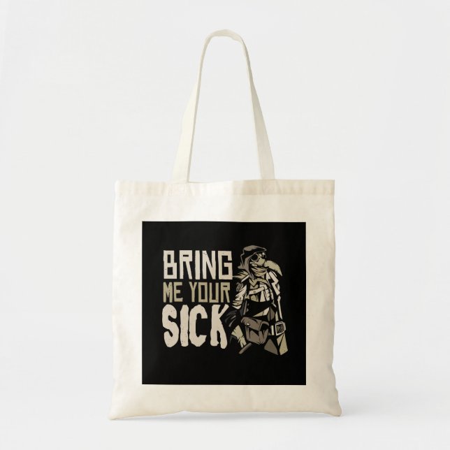 Plague Doctor Halloween Scary Gothic Gift Tote Bag (Front)