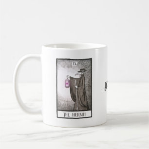 Plague Doctor Hermit Tarot Goth Art Custom name Coffee Mug