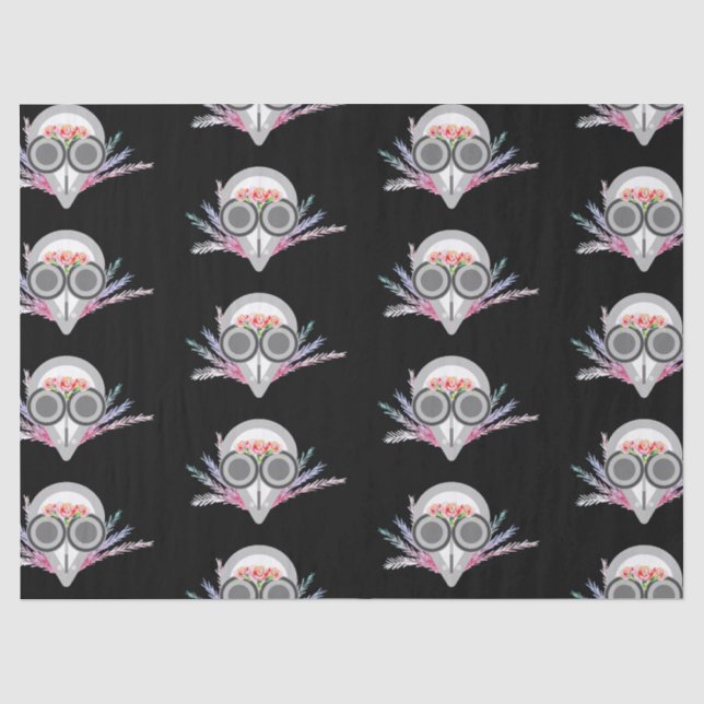 Plague Doctor Spooky Whimsical Halloween  Tissue Paper (Front)