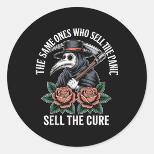 Plague Doctor The Same One Who Sells The Panic Sel Classic Round Sticker