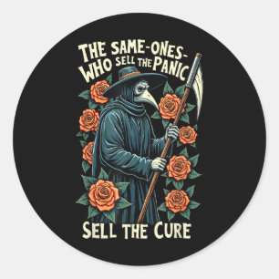 Plague Doctor The Same One Who Sells The Panic Sel Classic Round Sticker