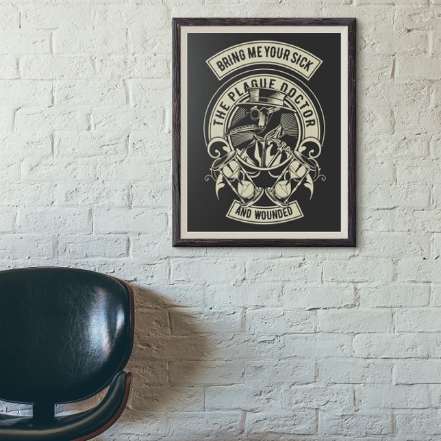 Plague Doctor Vintage    Poster (plague doctor poster)