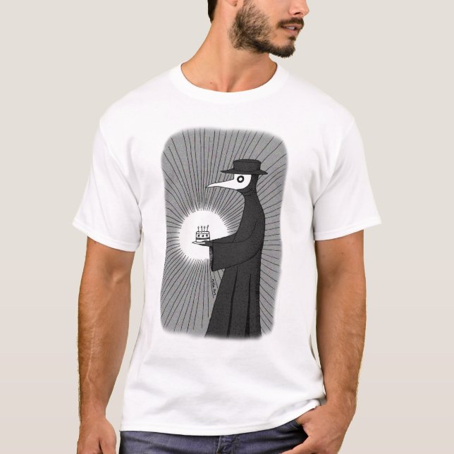 Plague Doctor Weird Bird Mask Doctor Steampunk T-Shirt (Front)