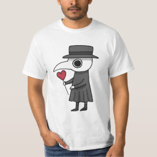 Plague Doctor with Heart Creepy Cute Medieval T-Shirt