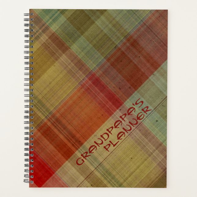 Plaid #1 Grandpapa's Planner Notebook (Front)