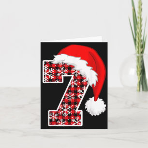 Plaid 6 7 Six Seven Meme Xmas Santa Hat Christmas  Card