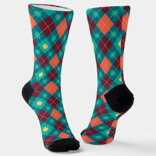 Plaid and Diamonds Socks