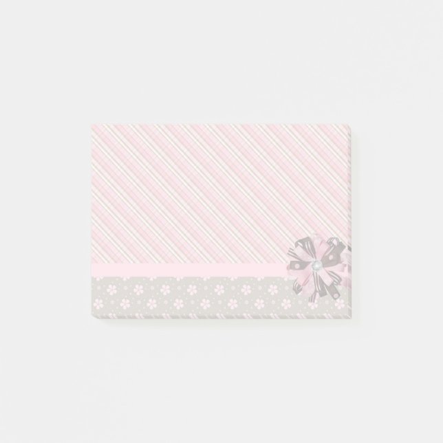 Plaid and flowers post-it notes (Front)