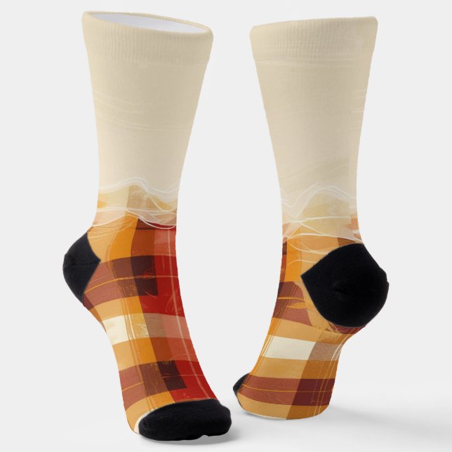 Plaid and Plenty Socks (Angled)