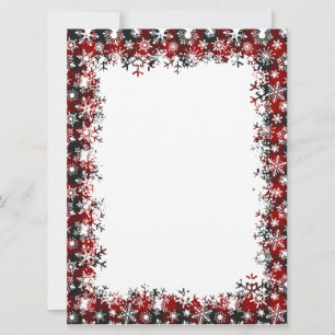 Plaid and snow Christmas stationery Holiday Card