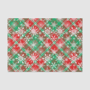 Plaid And Snowflakes Christmas Pattern 2 Tissue Paper