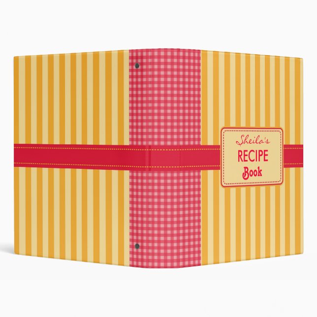 Plaid and Stripes Recipe Binder (Background)